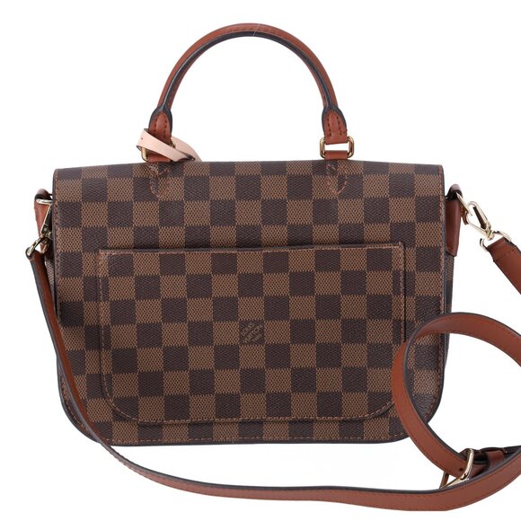 Louis Vuitton Beaumarchais Top Handle Bag Handbag Brown Damier Ebene Pink - Picture 6 of 15